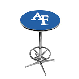 Air Force Pub Table w/Chrome Foot Ring Base