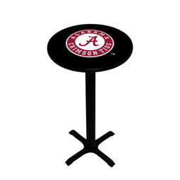Alabama Crimson Tide Pedestal Pub Table, Style 2