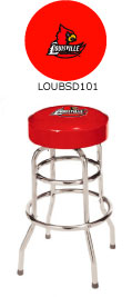 Louisville Cardinals Double Rung Bar Stool
