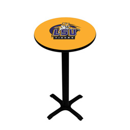 LSU Tigers Pedestal Pub Table, Style 2
