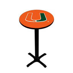 Miami Hurricanes Pedestal Pub Table, Style 2