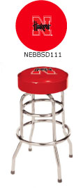 Nebraska Cornhuskers Double Rung Bar Stool