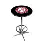 Alabama Crimson Tide Pub Table w/Chrome Foot Ring Base, Style 2
