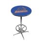 Boise State Broncos Pub Table w/Chrome Foot Ring Base, Style 2