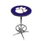 Clemson Tigears Pub Table w/Chrome Foot Ring Base, Style 1