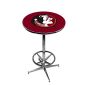 Florida State Seminoles Pub Table w/Chrome Foot Ring Base, Style 1