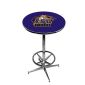 LSU Tigers Pub Table w/Chrome Foot Ring Base, Style 1
