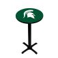 Michigan State Spartans Pedestal Pub Table, Style 2