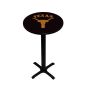 Texas Longhorns Pedestal Pub Table, Style 1