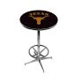 Texas Longhorns Pub Table w/Chrome Foot Ring Base, Style 1