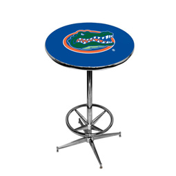 Florida Gators Pub Table w/Chrome Foot Ring Base, Style 1