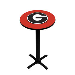 Georgia Bulldogs Pedestal Pub Table, Style 2