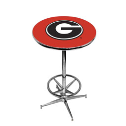 Georgia Bulldogs Pub Table w/Foot Ring Base, Style 2