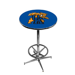 Kentucky Wildcats Pub Table w/Chrome Foot Ring Base