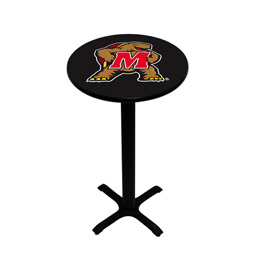 Maryland Terrapins Pedestal Pub Table, Style 2
