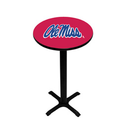 Mississippi Ole Miss Rebels Pedestal Pub Table, Style 2