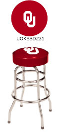 Oklahoma  Sooners Double Rung Bar Stool