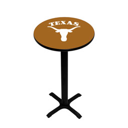 Texas Longhorns Pedestal Pub Table, Style 2